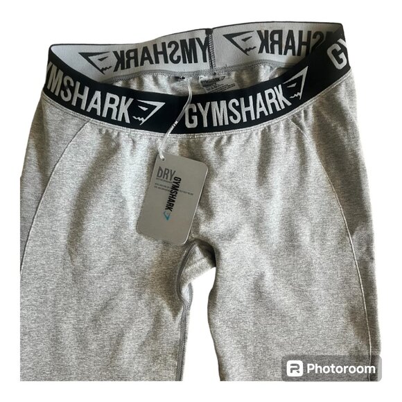 NWT GYM SHARK FLEX LEGGING V3 Light Gray Marl Size LARGE - Picture 3 of 6